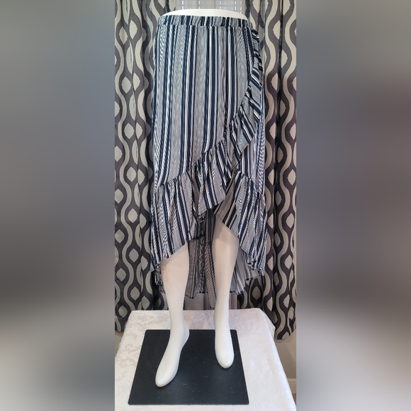 NOBO Juniors XXL (19) Spring Striped Top & Maxi Skirt Navy White - Picture 6 of 14